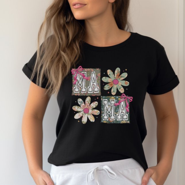 Arco de coquete rosa-claro Mãe T-Shirt (Criador carregado)