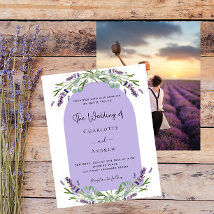 Arco de florais de lavanda foto violeta casamento