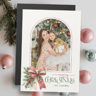 Arco de Foto Elegante Coquette Natal Feliz