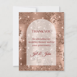 Arco de Glitter Rosa Dourado Agradecimento Casamen