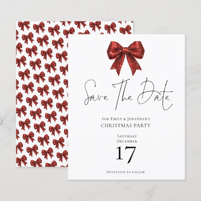 Arco de Largura Vermelha de Orçamento Natal Salvar (Frente/Verso)