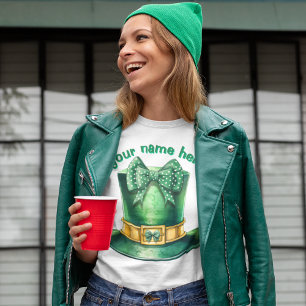 Arco de Polka Bonita em Leprechaun Top Hat