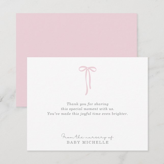 Arco de rosas claro, do berçário do cartão de text (Frente/Verso)