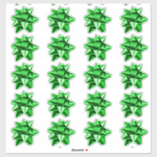 Arco do presente  Adesivos  20 por folha  Verde