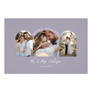 Arco elegante roxo multi foto decoração de casamen