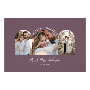 Arco elegante roxo multi foto decoração de present