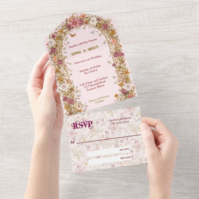 Arco Floral Boho romântico Casamento Boho Tudo Em  (Tearaway)