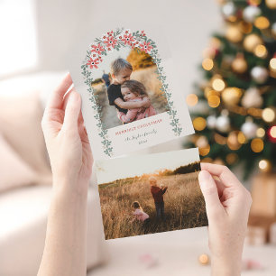 Arco Floral de Natal em Tons de Sage/Peach para Fo