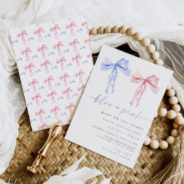 Arco Gênero Revelar Convite Azul Coqueta Rosa