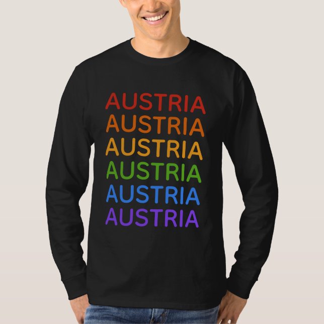 Arco-íris Áustria camisas e jaquetas (Frente)