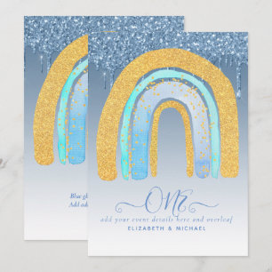 Arco-Íris AZUL de 1º ANIVERSÁRIO PERSONALIZADO