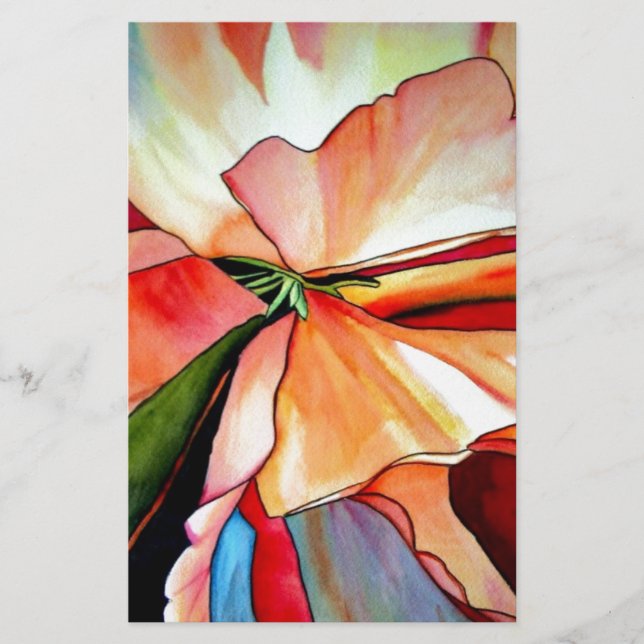 Arco-Íris Begonia aquarela (Frente)