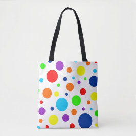 Arco-Íris Branco Mancha Tote Bag