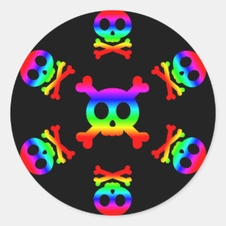 Arco-íris Caveira e adesivo Crossbones