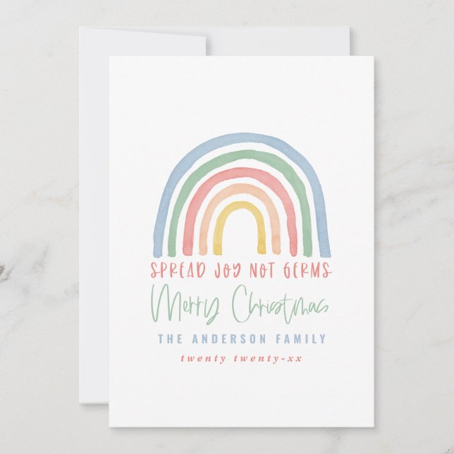 Arco-íris Colorido Espalhar o Natal (Frente)