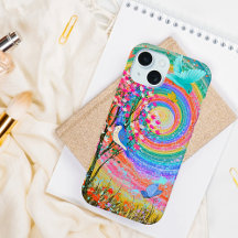 Arco-Íris Colorido Flores Selvagens Aves Borboleta