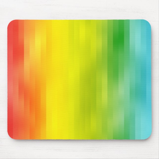 Arco-Íris Colorido Stripes Mousepad (Frente)