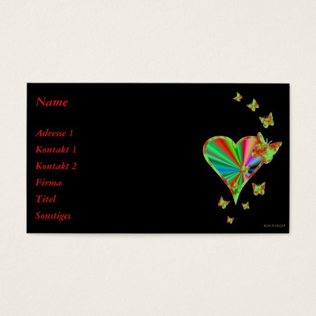 Arco-Íris Coração e Borboleta (Frente)