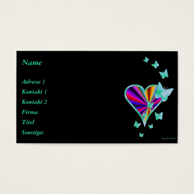 Arco-Íris Coração e Borboleta (Frente)