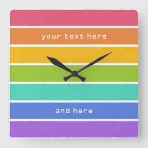 Arco-Íris Cores de relógios de parede personalizad