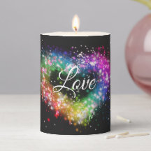 Arco-íris cores spray pintura brilhando coração