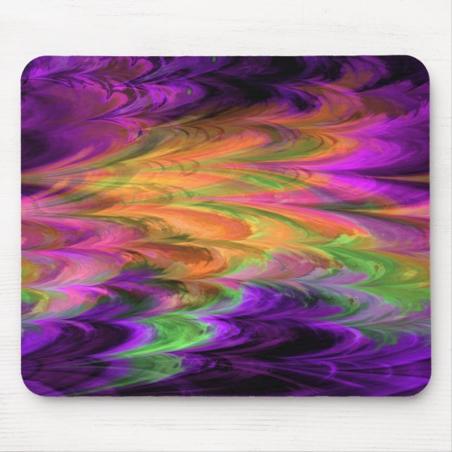Arco-íris de mármore Mousepad do Fractal (Frente)