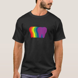 Arco-Íris Dentes LGBT Dentista Dentista Camisa
