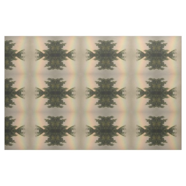 Arco-Íris e Árvores Tecido Padrão (Fat Quarter)