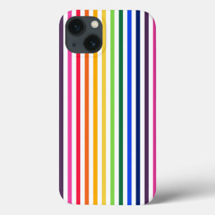 Arco-íris e tiras brancas capas de iphone Maiúscul