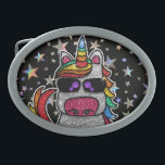 Arco-Íris Holográfico Stars Unicorn Glitter Preto<br><div class="desc">O unicórnio do arco-íris brilha intensamente com um efeito falso de brilho. Pop de estrelas holográficas coloridas contra o elegante fundo preto. Disponível em outros personagens de desenho animados kawaii bonitos e muitas outras combinações de cores.</div>