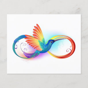 Arco-íris Hummingbird com símbolo Infinito
