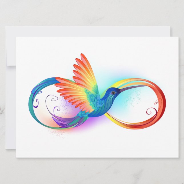 Arco-íris Hummingbird com símbolo Infinito (Frente)
