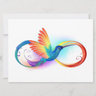 Arco-íris Hummingbird com símbolo Infinito
