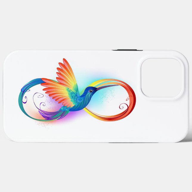Arco-íris Hummingbird com símbolo Infinito (Verso (horizontal))