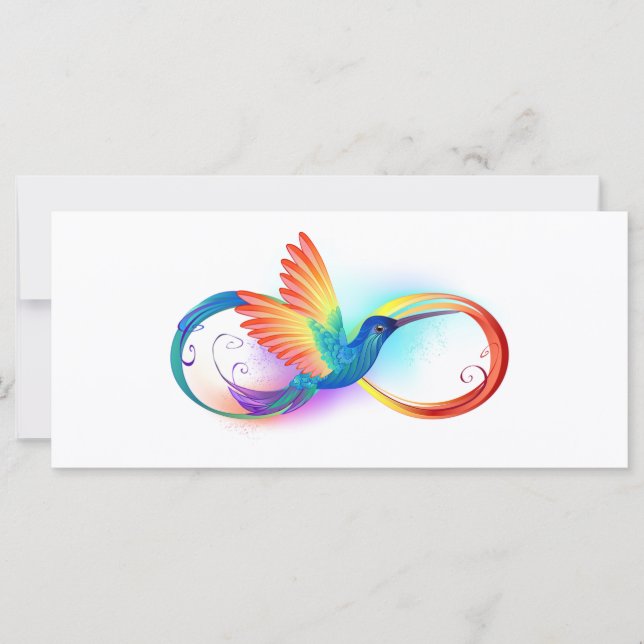 Arco-íris Hummingbird com símbolo Infinito (Frente)