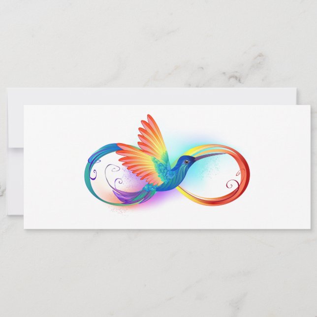 Arco-íris Hummingbird com símbolo Infinito (Frente)