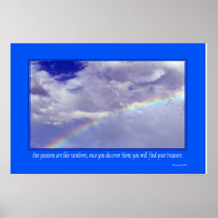 Arco-íris Inspirativo - Poster pequeno