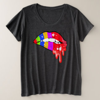 Arco-Íris Lábios sexy T-Shirt