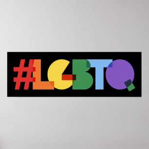 Arco-íris #LGBTQ Texto Poster