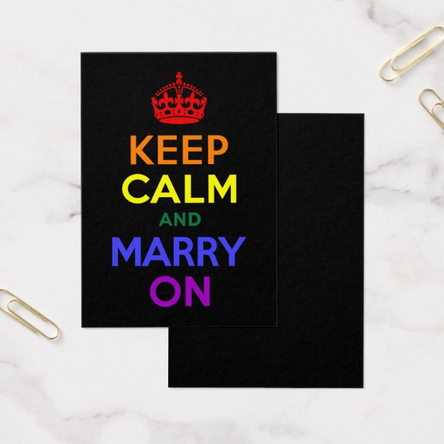 Arco-íris Mantenha a calma e o Casado ligado (Escritótio)