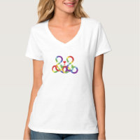 Arco-íris, mãos coloridas. Camiseta