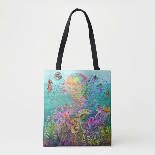 Arco-íris metido Tote Bag (Frente)