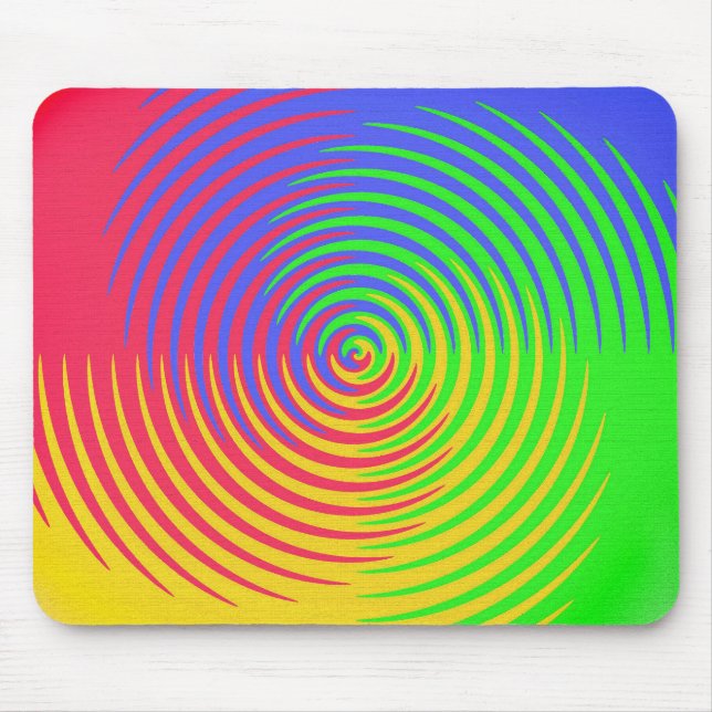 Arco-íris Mousepad espiral (Frente)