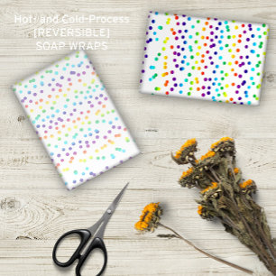 Arco-Íris Pontos Padrão Artisan Soap Wraps