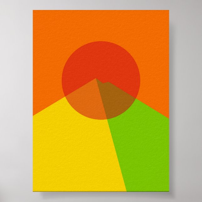 Arco-Íris por cima de Poster Abstrato (Frente)