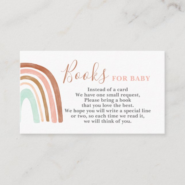 Arco-Íris Rosa Traga um Cartão de Livro (Frente)