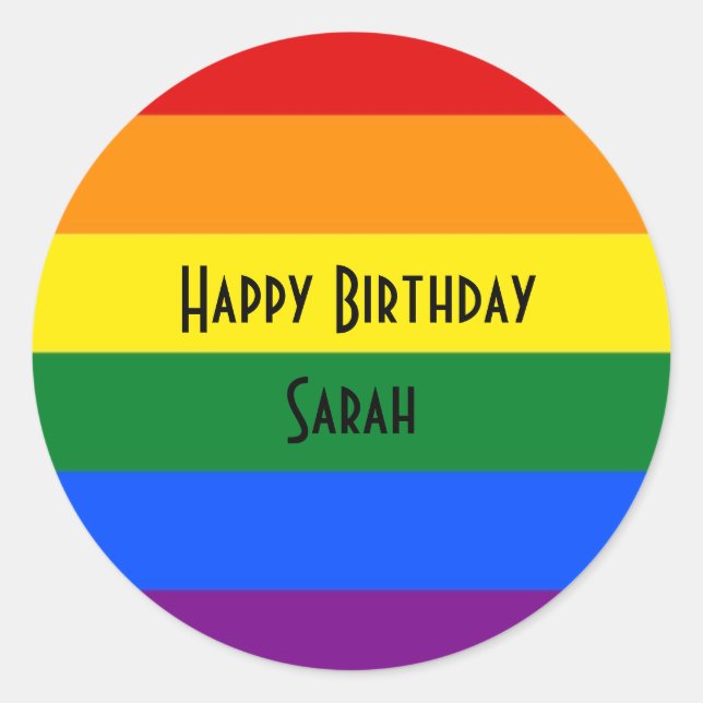 arco-íris stripes padrão o amor é adesivo lgbt (Frente)