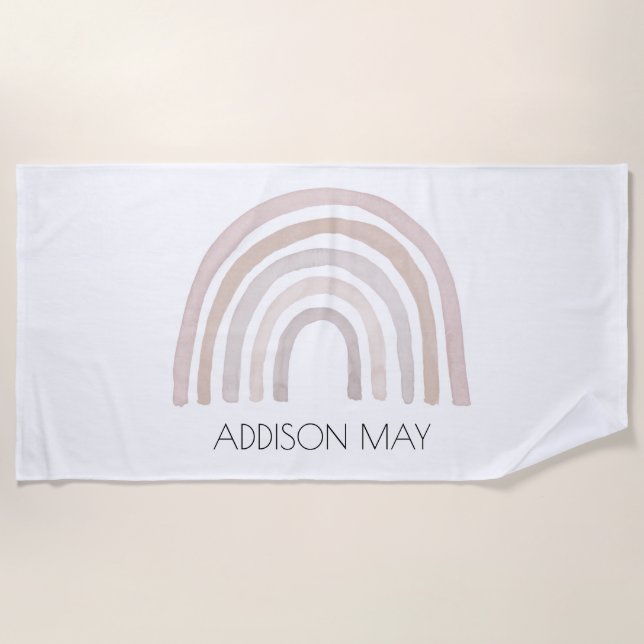 Arco-íris toalha de praia (Frente)