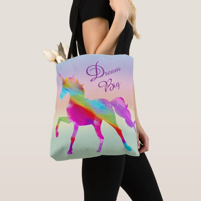 Arco-Íris Unicorn Tote Bag (Close Up)
