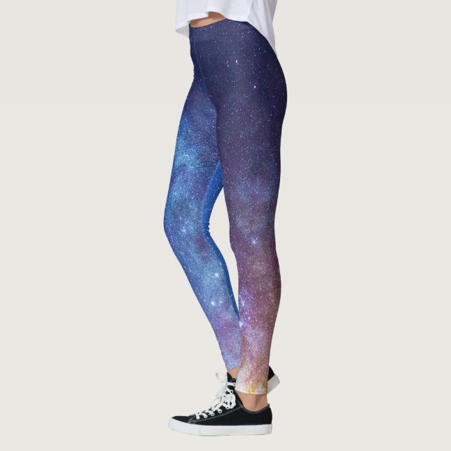 Arco-Íris Via Látea Leggings Espaciais Profundas (Esquerda)